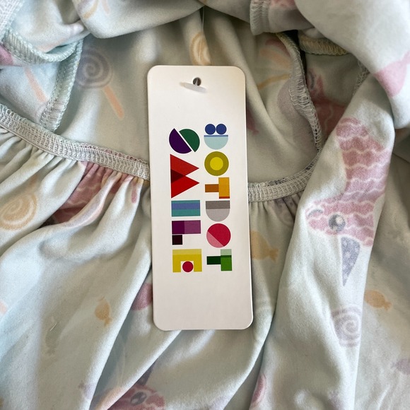 Dot Dot Smile Little Sleepies Day of the Dead Print Long Sleeve Dress 12 24 - Picture 5 of 5